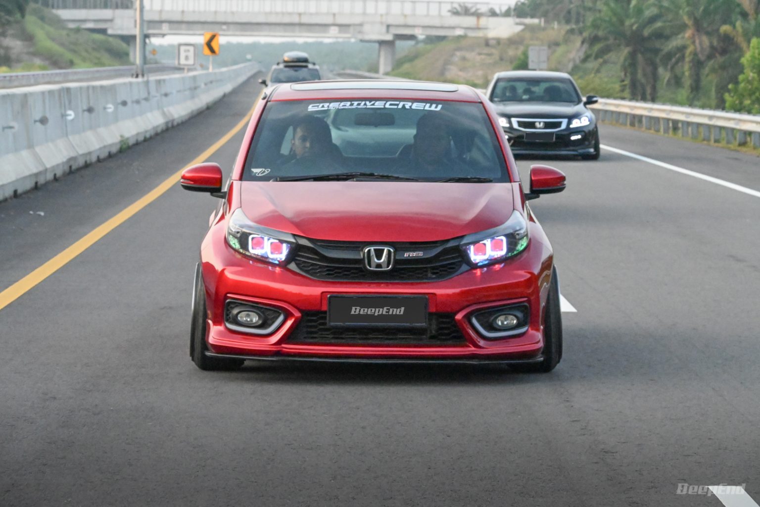 Modifikasi Honda Brio Ceper Warna Merah
