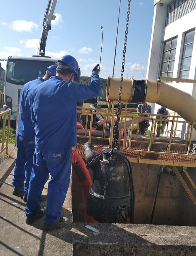 Estação elevatória de esgoto é reativada em Cachoeirinha