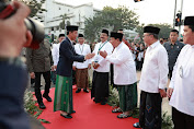 Prabowo Bersama Presiden Jokowi Hadiri Apel Hari Santri 2023 di Surabaya