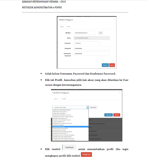 Download Buku Petunjuk Pengisian e-PUPNS (Helpdesk, User 