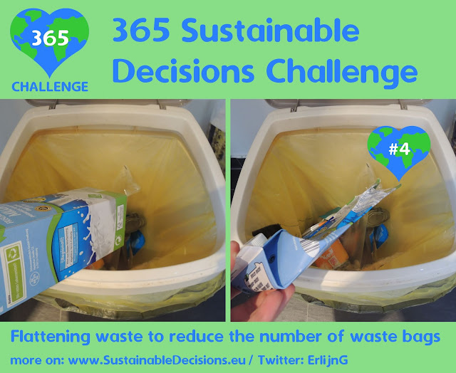 #4 - Flattening waste to reduce the number of waste bags, sustainable living, sustainability, climate action, reducing plastic waste