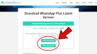 blue whatsapp plus apk download on Android waves com