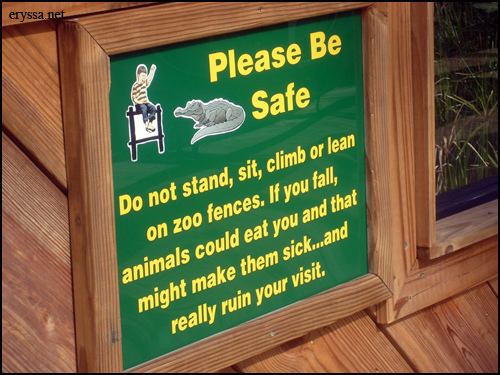 funny zoo signs