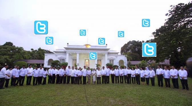 Twitter Resmi Menteri Kabinet Kerja Jokowi-JK