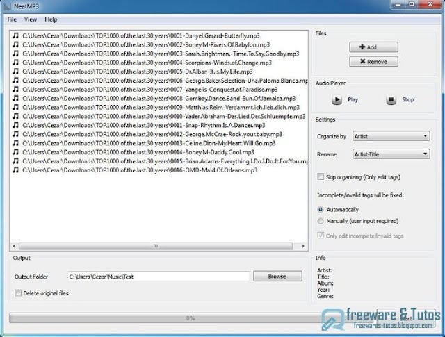 NeatMP3 : un logiciel gratuit pour gérer votre musique sous Windows et Mac