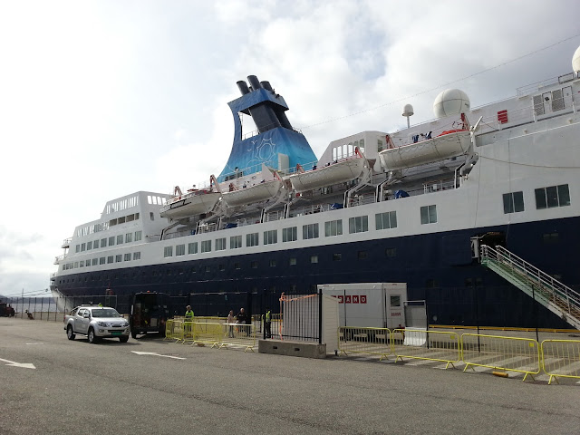 Saga cruise ship Saga Pearl II in Bergen, Norway