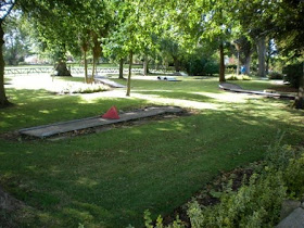 Minigolf at Cae Glas Park in Oswestry, England