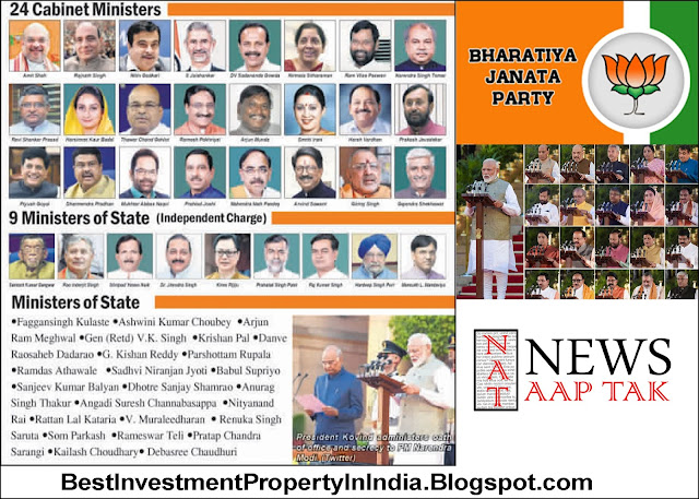 Modi Takes Oath With 57 Ministers At Glittering Eventhttps://bestinvestmentpropertyinindia.blogspot.com/