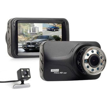 H30B Dual Lens 3.0 Inch HD 1080P Full LCD Screen Infrared Night Vision Car DVR