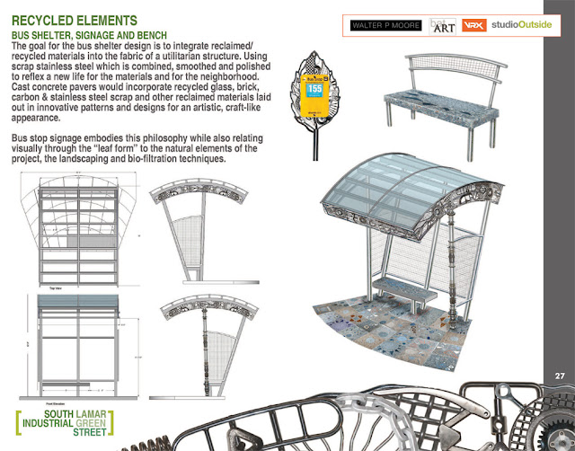 L.I.D. low impact design bus shelter, bus signage, benches pavers presentation team proposal bruce taylor