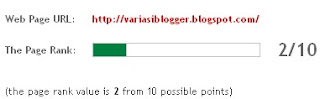 Google Update PageRank 2 untuk Variasi Blogger