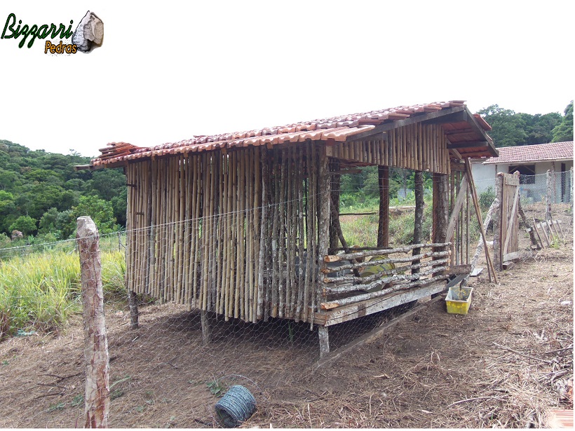 Imagens de como fazer galinheiro de bambu