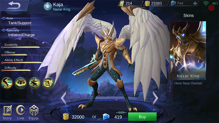 New Hero Kaja Tank/Support Mobile Legends