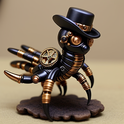 Steampunk Scorpion Statue Miniature 3D amazingwallpapersa blogspot com (3)