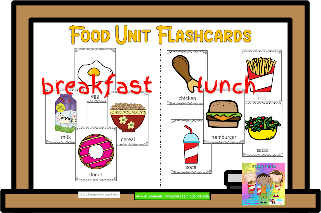 food item flashcards