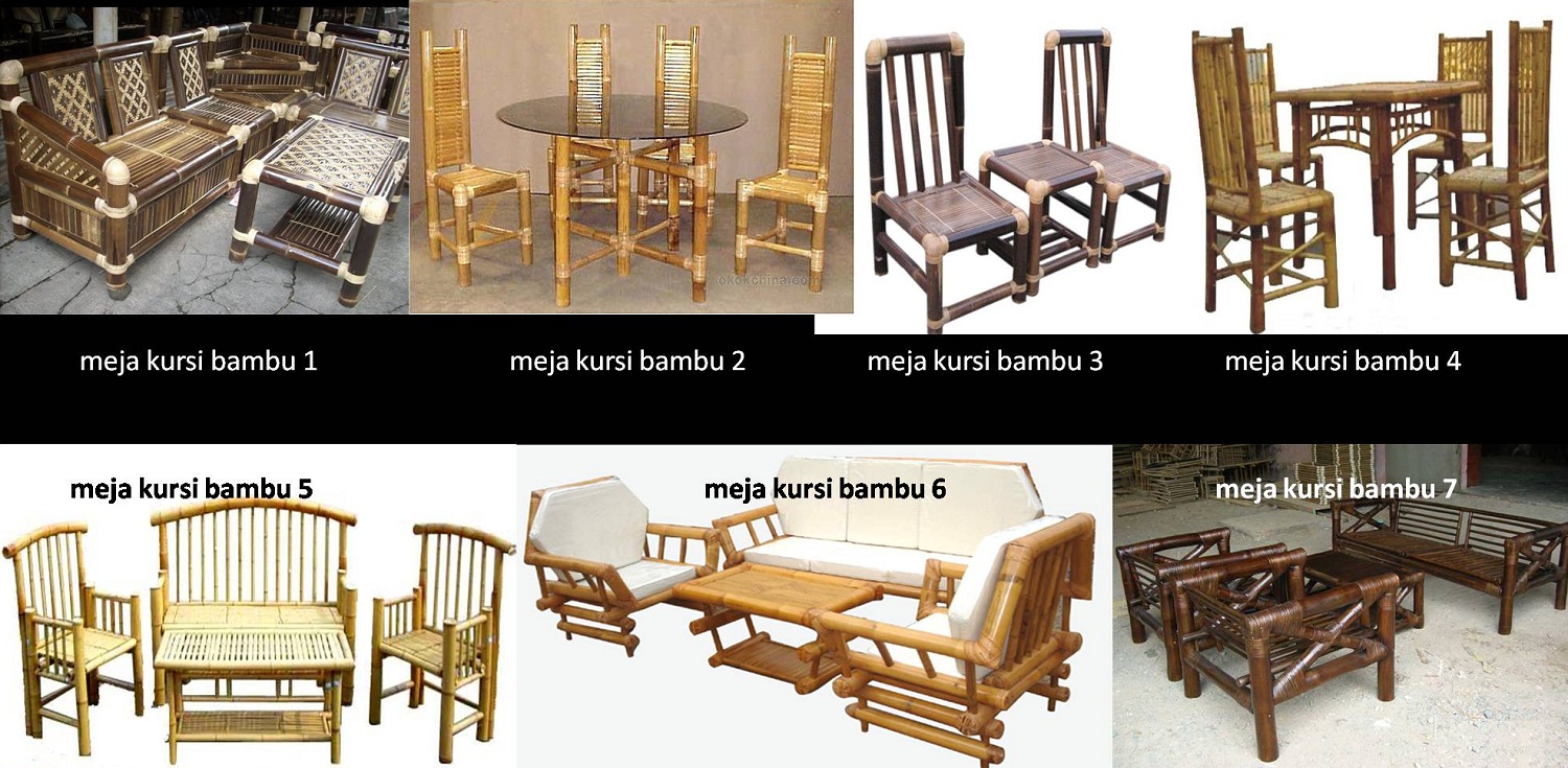 Taman Bambu  Nusantara Aneka  Model  Furnitur dari Bambu 