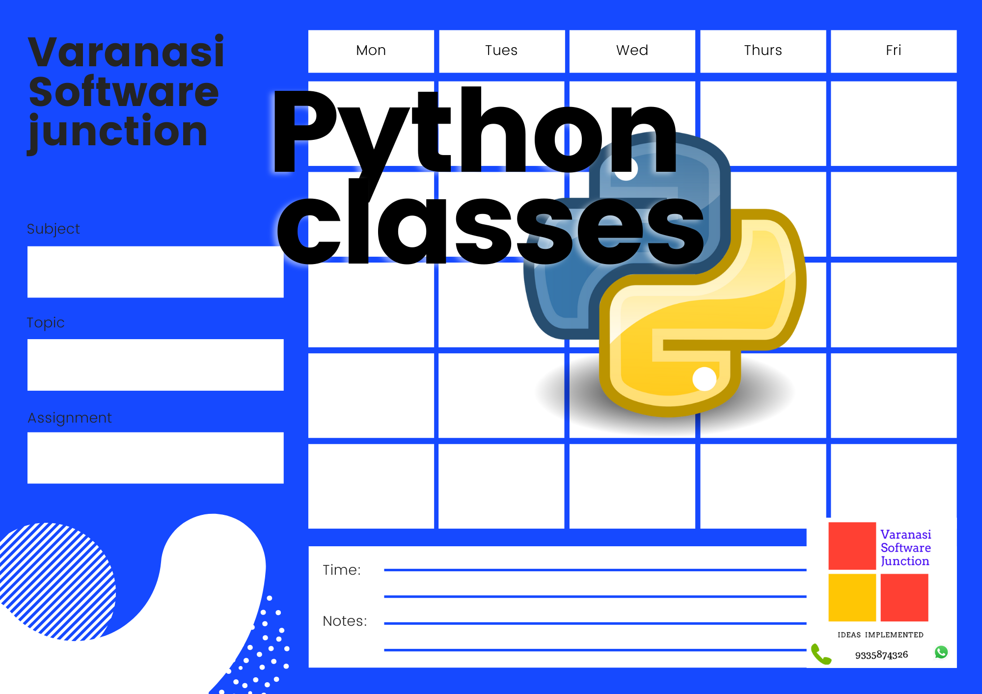 Varanasi Software Junction: Python Functions, Parameters and Return Types