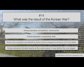 The correct answer is: Korea remained divided nearly at the same place it was before the war began.