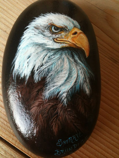 painting stones birds