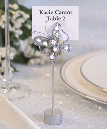 Chrome Butterfly Place Card Holder Transform the room into a beautiful 