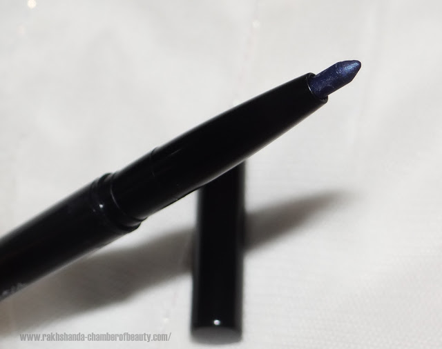 NYX Auto Eye Pencil-review, swatches, NYX blue eyepencil review, NYX auto eye pencil Sapphire