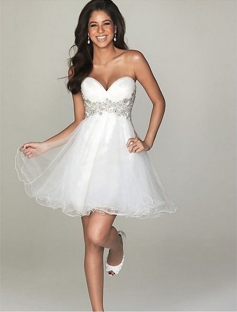 little white prom dress