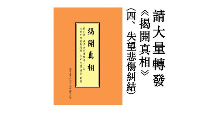 《揭開真相》（四）失望悲傷糾結