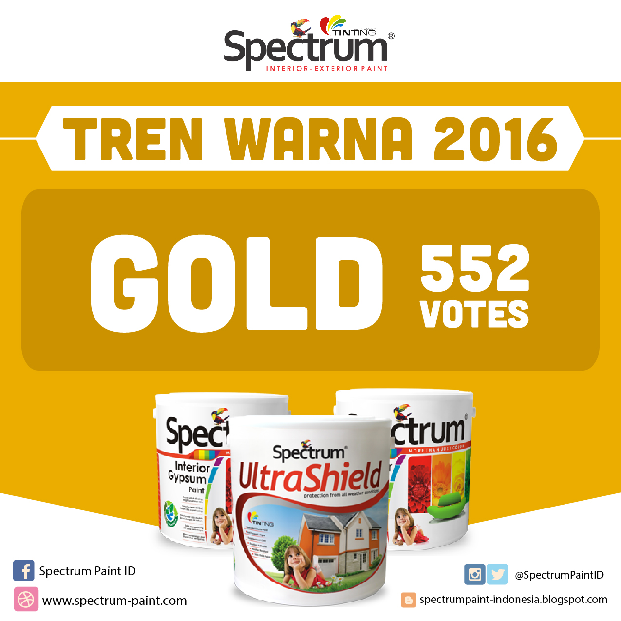 GOLD Warna Pilihan Sahabat Spectrum Untuk Tren Warna 2016