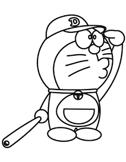 Sketsa Gambar Mewarnai Doraemon 201606
