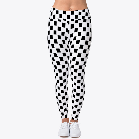 Black and white checkered leggings