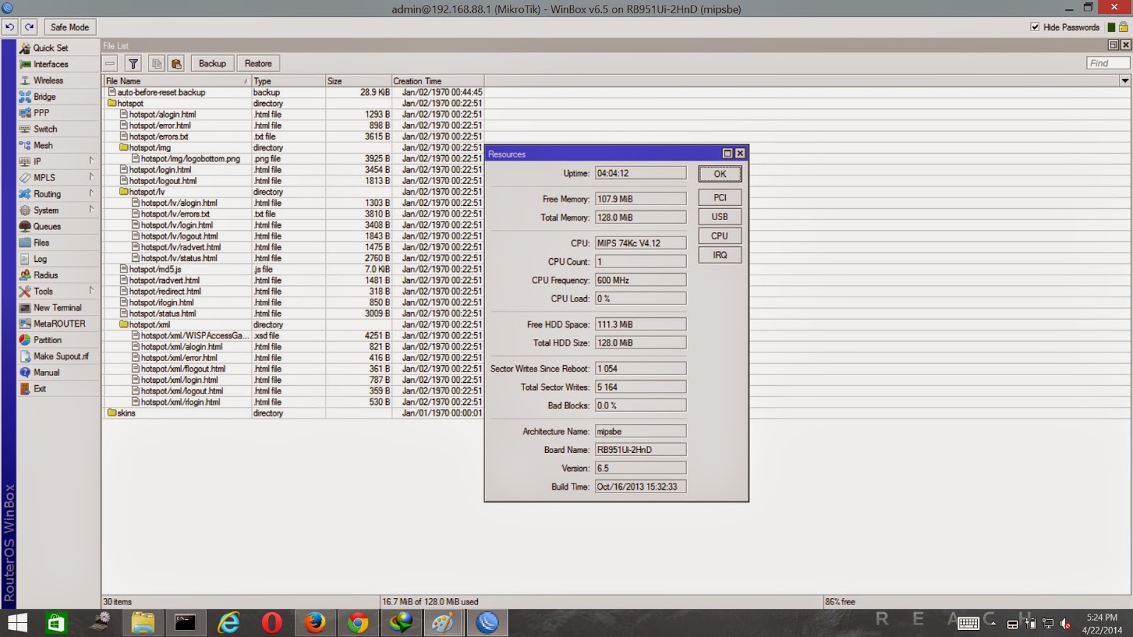 Upgrade RouterBoard MikroTik Router OS 