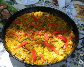 Paella con cigalas