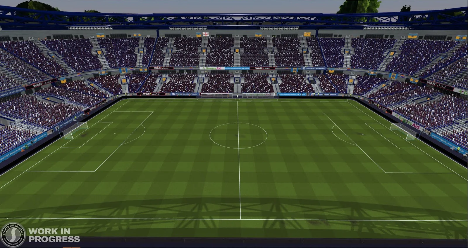 A damp grass pitch in Football Manager 2020