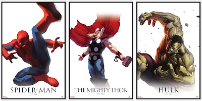 Spider-Man, Thor & Hulk Prints by Marko Djurdjevic x Grey Matter Art x Marvel Comics