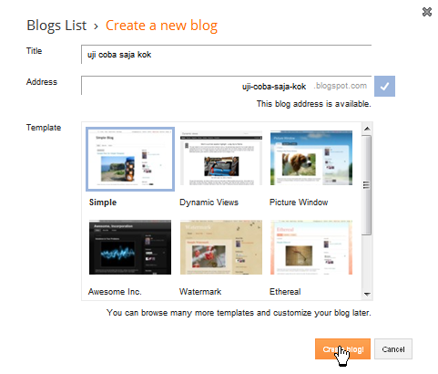 Cara Membuat Blog Di Blogger 7