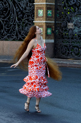 extremely long hair