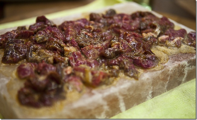 Korean Marinated Sirloin on Himalayan Salt Plate