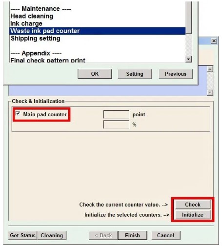 jika muncul jendel baru tekan ok dan klik Initialize untuk melanjutkan proses.  main pad counter