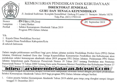 Download informasi surat edaran SE Pretest PPG Tahun 2019 PNS dan Non PNS