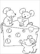 Animales para colorear: Ratones simpáticos