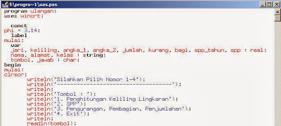 Membuat Program Pilih Tombol dengan Turbo Pascal