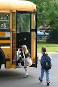 We kicked off the 'school' portion of our Live Back to SchoolForum . (kids getting on school bus )