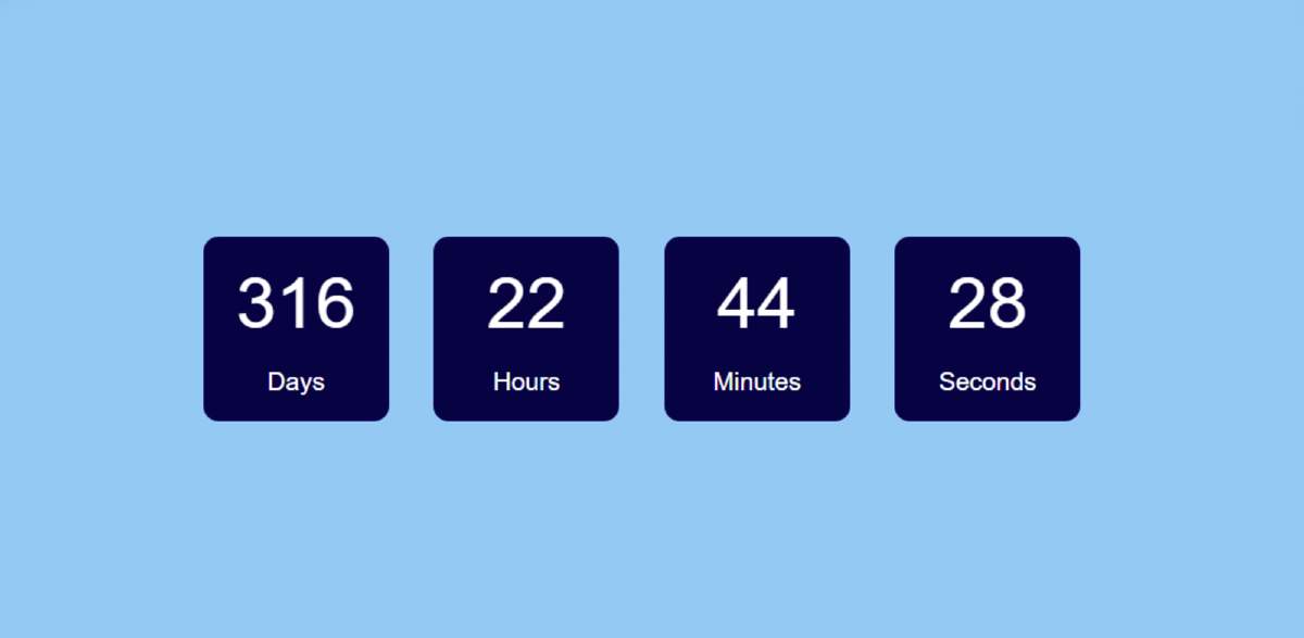 Countdown Timer using JavaScript