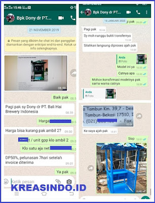 Pos Jaga Besi pesanan PT Bali Hai Brewery Indonesia untuk di Tambun Bekasi