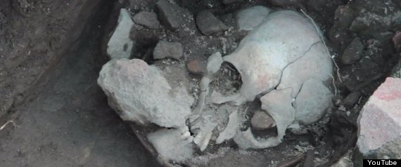 Descoberto crânio de sacrifício humano Asteca (com video)