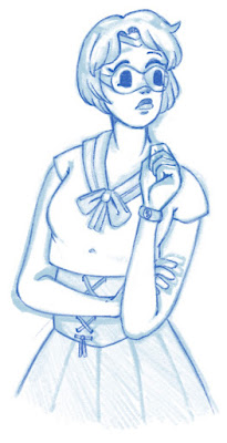 Sailor Mercury or Ami sketch from Sailor Moon