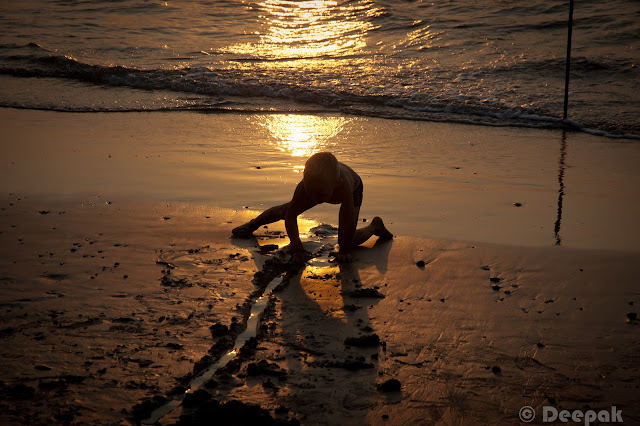 Goa, being the richest state of India, renowned for its beaches, I got a chance to visit the same with my friends. Let's check put this Photo Journey from the Goa Beaches With Arabian Sea forming its western coast, Goa is visited by a large number of tourists. With the soothing site of Sun and Sea, you will find it a perfect destination for a relaxing holidayHaving a number of beaches to visit to in Goa, this click is of Anjuna beach. This was nearest beach from where we stayed. As soon as we reached here, we found ourselves playing with waves in the SeaYou will get a very beautiful view of the sun set from almost all of the beaches. People come with friends and family and they spend a relaxing time walking on the sand, swimming and floating in the seaPeople enjoy making structures with sand at the coasAnother sun set view from one of the beaches.In the evening, you will find people enjoying with boating, kayaking through the Sea.Water sports are one of the major attractions at Goa. Calangute Beach is very famous for sports like Parasailing, banana rides, jet ski, dolphin cruise etc.The above is the banana tube ride which I found very thrilling. They take 4-5 people on the tube and pull it from a boat and make sharp turns to flip the boat upside down.This is another click on the Calangute Beach. This is the most crowded beach of Goa due to the water sports.I found water ski the most boring one as they do not allow to drive on our own due to safety reasons.After you are exhausted from the rides, swimming in the sea, you will find a number of restaurants serving drinks and food. They will provide you with cozy chairs on the sand and a beautiful view of Sea. They also organize night beach parties and dance parties. Tourists enjoy with drinks, dance and sea food, another major attraction in Goa.