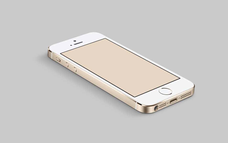 Gold iPhone 5S PSD