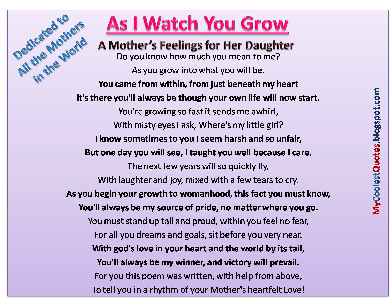 Cute Birthday Quote For Daughter Mothers love for her son quotes