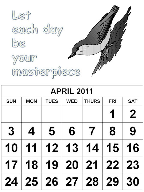 april 2011 calendar canada. April 2011 Calendar Canada